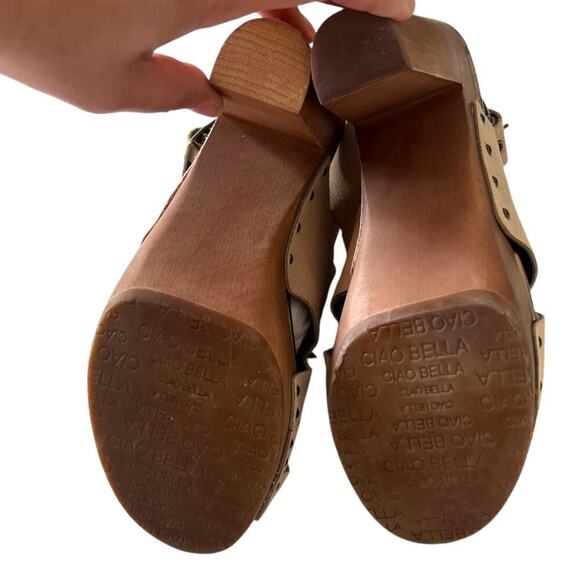 Ciao Bella Women's Haute Braided Slingback Suede Sandal Cream Size 7 - Picture 6 of 9